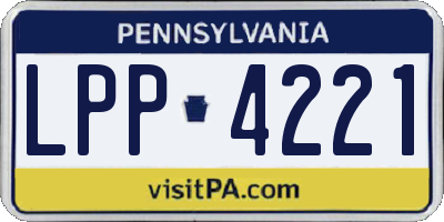 PA license plate LPP4221
