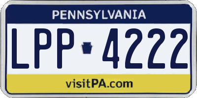 PA license plate LPP4222