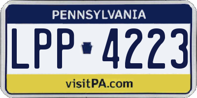 PA license plate LPP4223