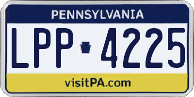 PA license plate LPP4225