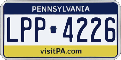 PA license plate LPP4226