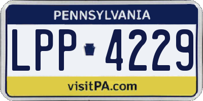 PA license plate LPP4229