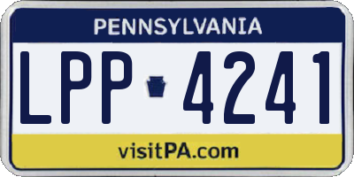 PA license plate LPP4241