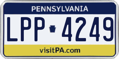 PA license plate LPP4249