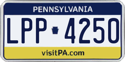 PA license plate LPP4250