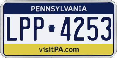 PA license plate LPP4253