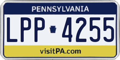 PA license plate LPP4255