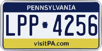 PA license plate LPP4256
