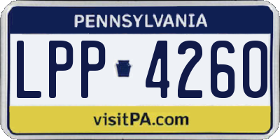 PA license plate LPP4260