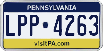 PA license plate LPP4263