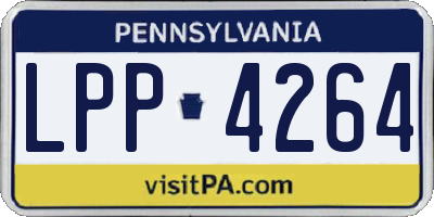 PA license plate LPP4264