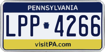 PA license plate LPP4266