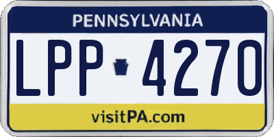PA license plate LPP4270