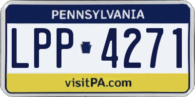 PA license plate LPP4271