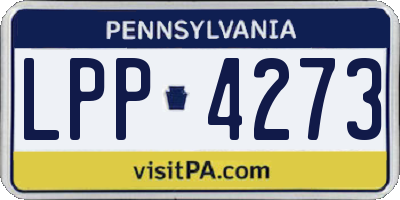 PA license plate LPP4273