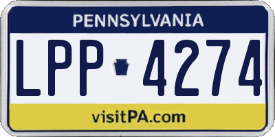 PA license plate LPP4274