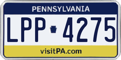 PA license plate LPP4275