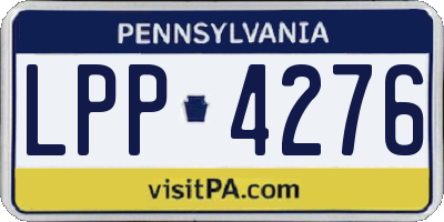 PA license plate LPP4276