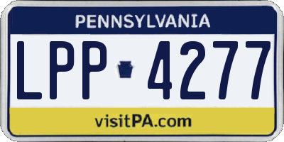 PA license plate LPP4277