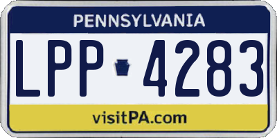 PA license plate LPP4283