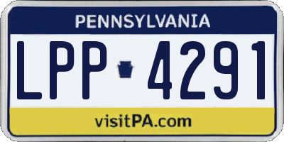 PA license plate LPP4291
