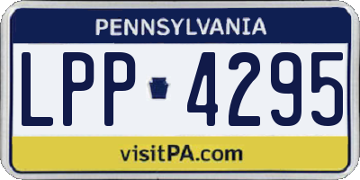 PA license plate LPP4295