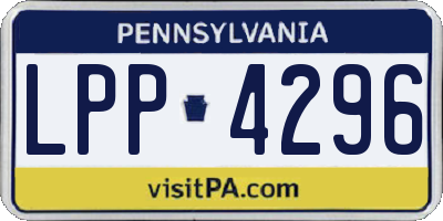 PA license plate LPP4296