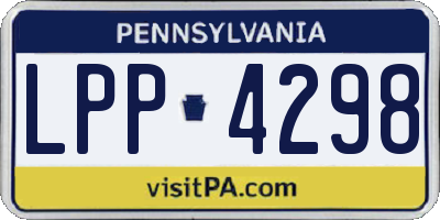 PA license plate LPP4298
