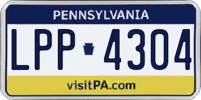 PA license plate LPP4304