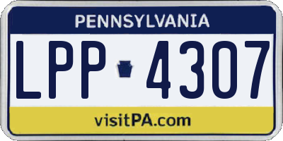 PA license plate LPP4307