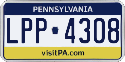 PA license plate LPP4308