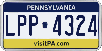 PA license plate LPP4324