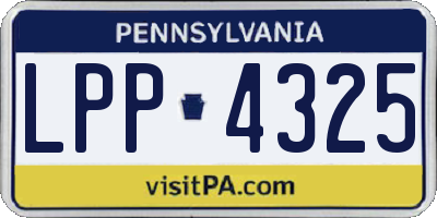 PA license plate LPP4325