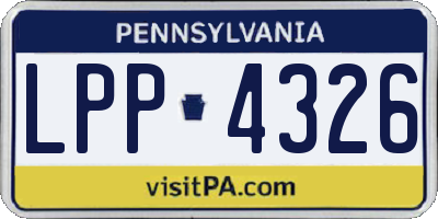 PA license plate LPP4326