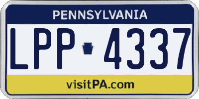 PA license plate LPP4337