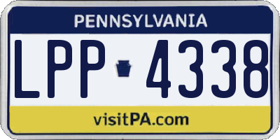 PA license plate LPP4338