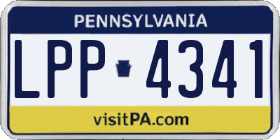 PA license plate LPP4341