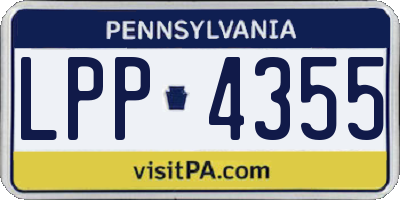 PA license plate LPP4355