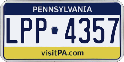 PA license plate LPP4357