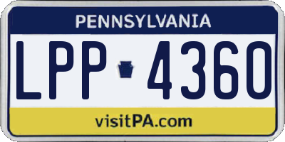 PA license plate LPP4360