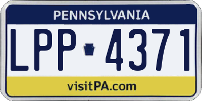 PA license plate LPP4371