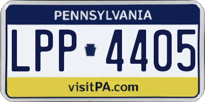 PA license plate LPP4405