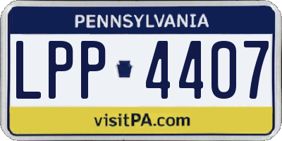 PA license plate LPP4407