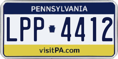 PA license plate LPP4412