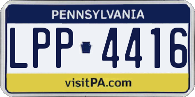 PA license plate LPP4416