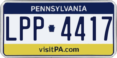 PA license plate LPP4417