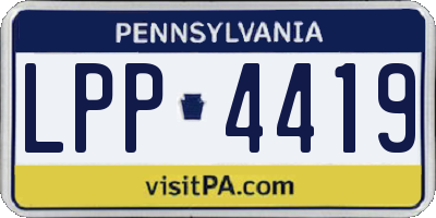 PA license plate LPP4419