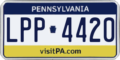 PA license plate LPP4420