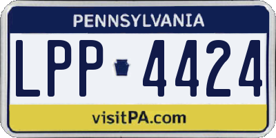 PA license plate LPP4424