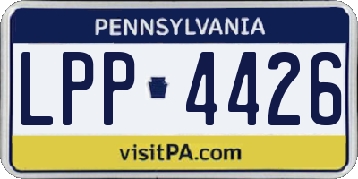 PA license plate LPP4426